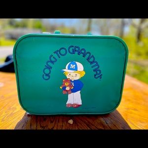 Blue Vintage Children’s Travel Luggage